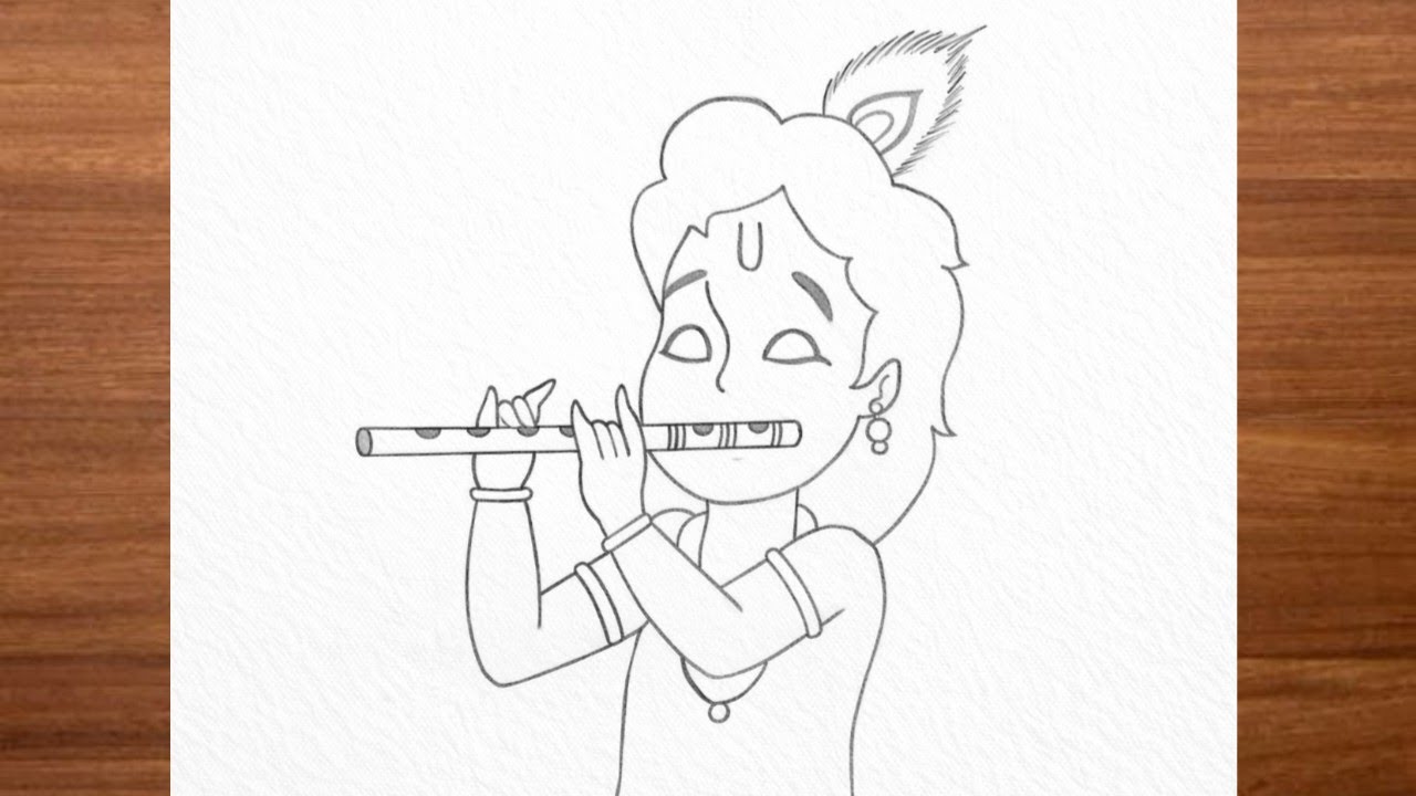 Cute Baby Kanha Pencil Drawing | Easy Lord Krishna Drawing Step by Step