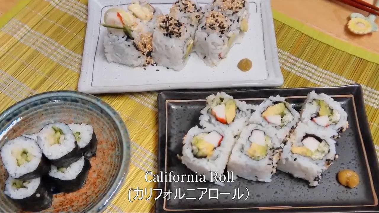 How to make SUSHI ROLL at home ① ?  【California Roll・カリフォルニアロール】