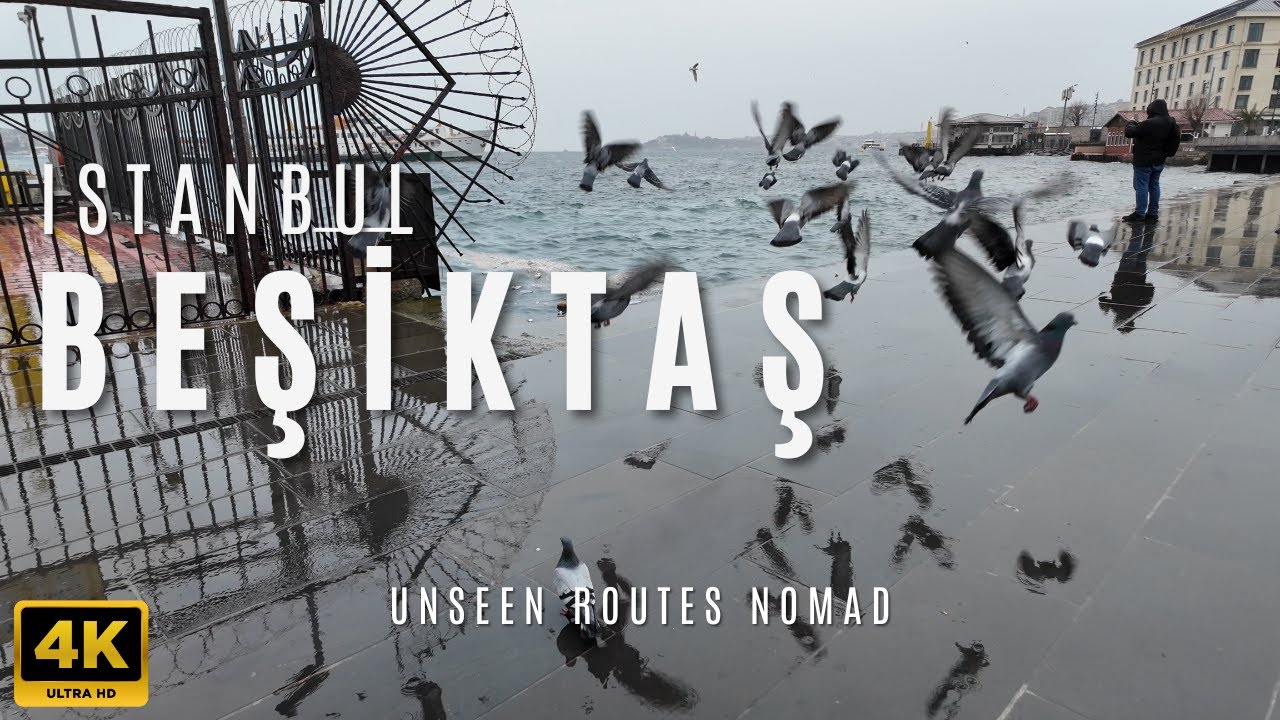 Rain in Istanbul: Beşiktaş is purely magical | 4K 60FPS 2026