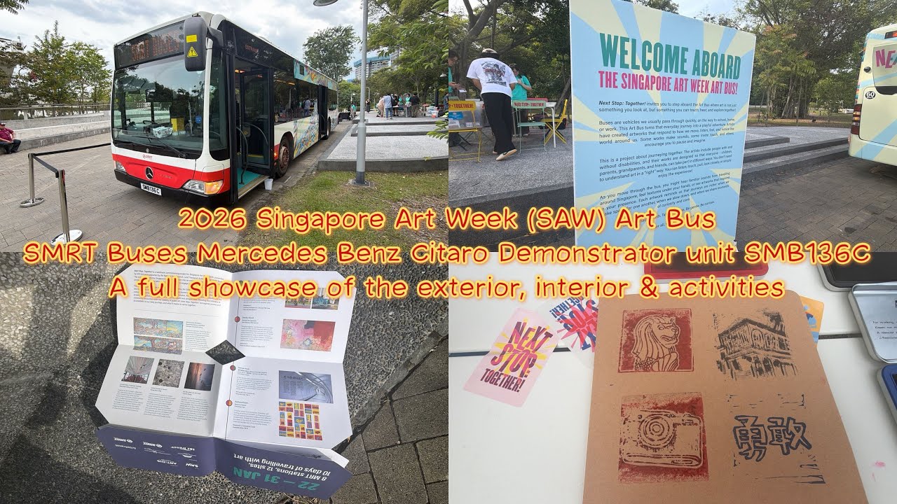 2026 Singapore Art Week (SAW) Art Bus: SMRT Mercedes Benz Citaro Demonstrator [SMB136C] - Showcase