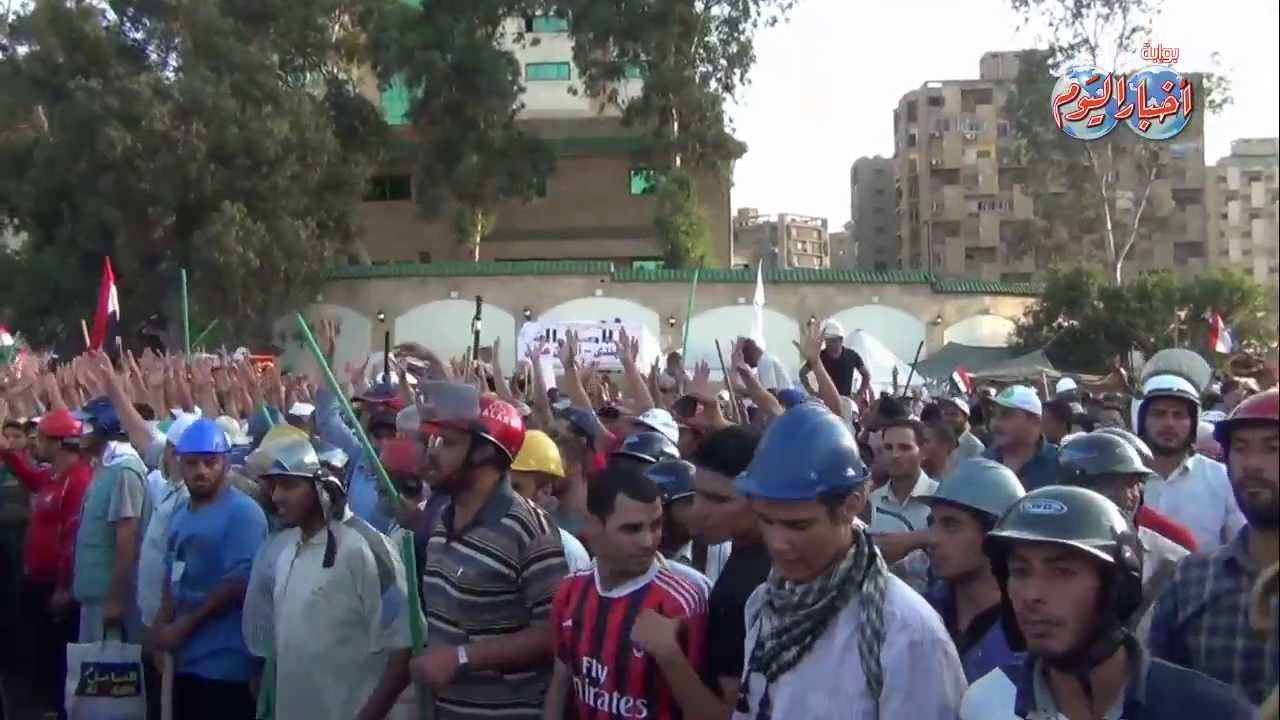 أستعدادات رابعة العدوية بالسلاح بعد بيان السيسي