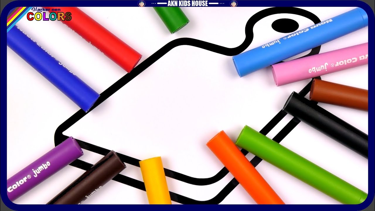 3 NEW Big Marker Pencil Coloring Pages/ Akn Kids House