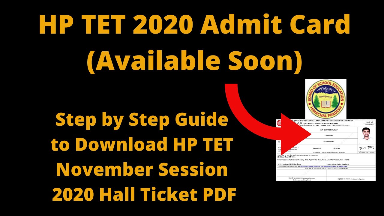 HP TET 2020 Admit Card (Available Soon) - How to Check HP TET November Session 2020 Hall Ticket PDF