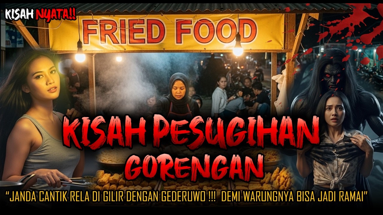 NGERI BANGETI!! KISAH PESUGIHAN KEDAI GORENGAN , DIG1LIR GENDERUWO TIAP MALAM BISA BUAT WARUNG RAMAI