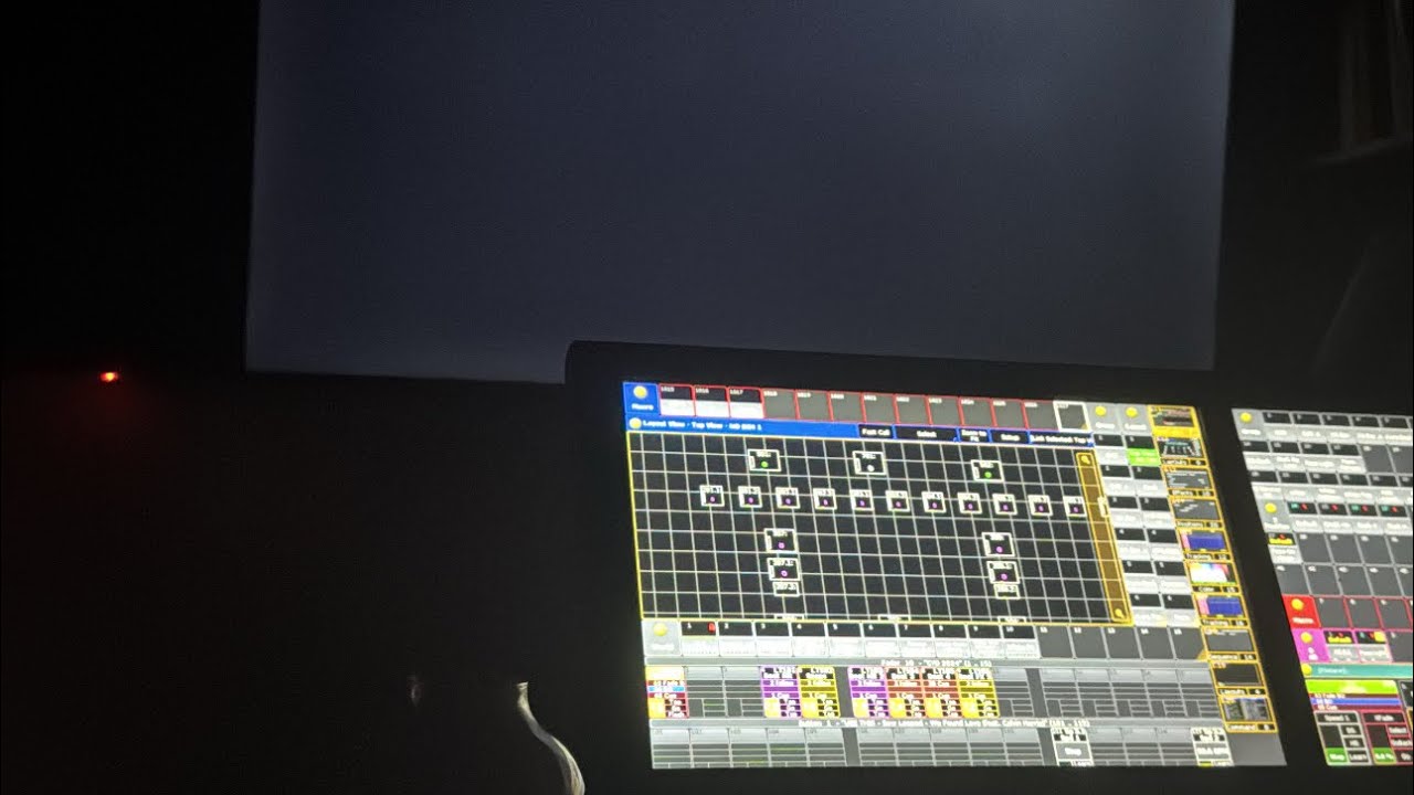Me programming a song on grandMA, using CuePoints