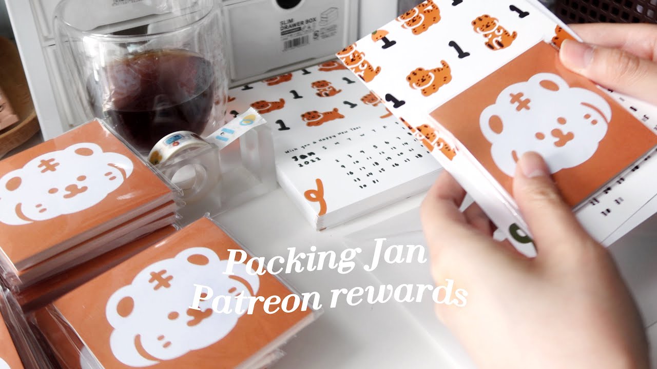 🐯PACKING JAN PATREON REWARDS | ASMR packing | Packing with no music | A whole packing day
