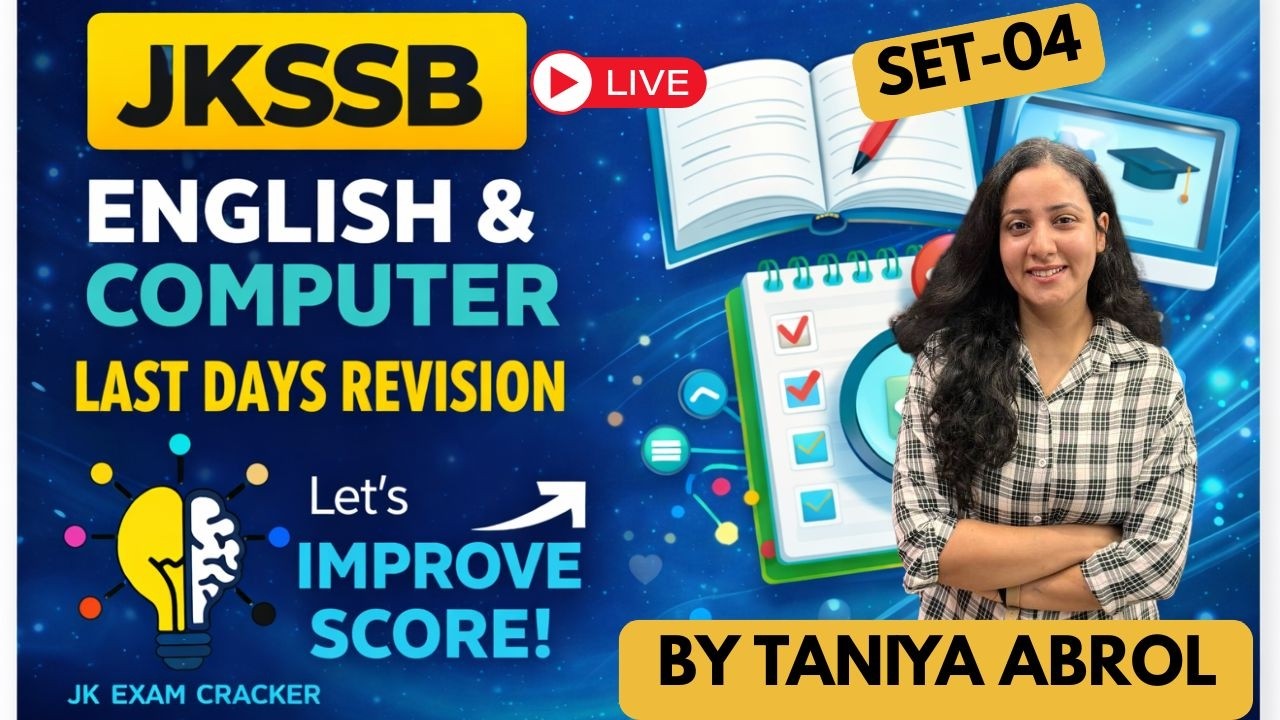 General English & Computer Practice Mcqs Set-05 For JKSSB Exams