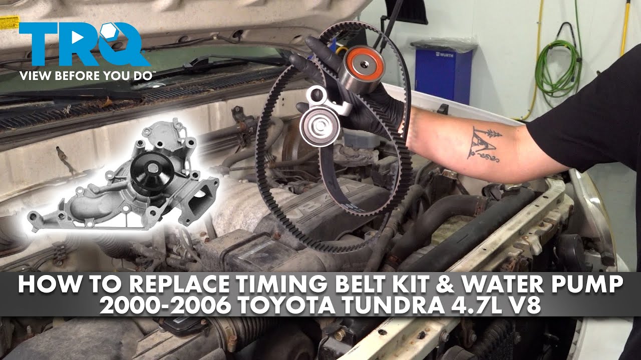 Как заменить комплект ремня ГРМ и водяной насос на Toyota Tundra 4.7L V8 2000-2006 гг.
