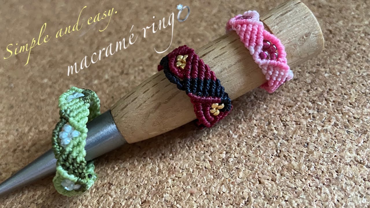 Simple and easy. macramé ring💍#8