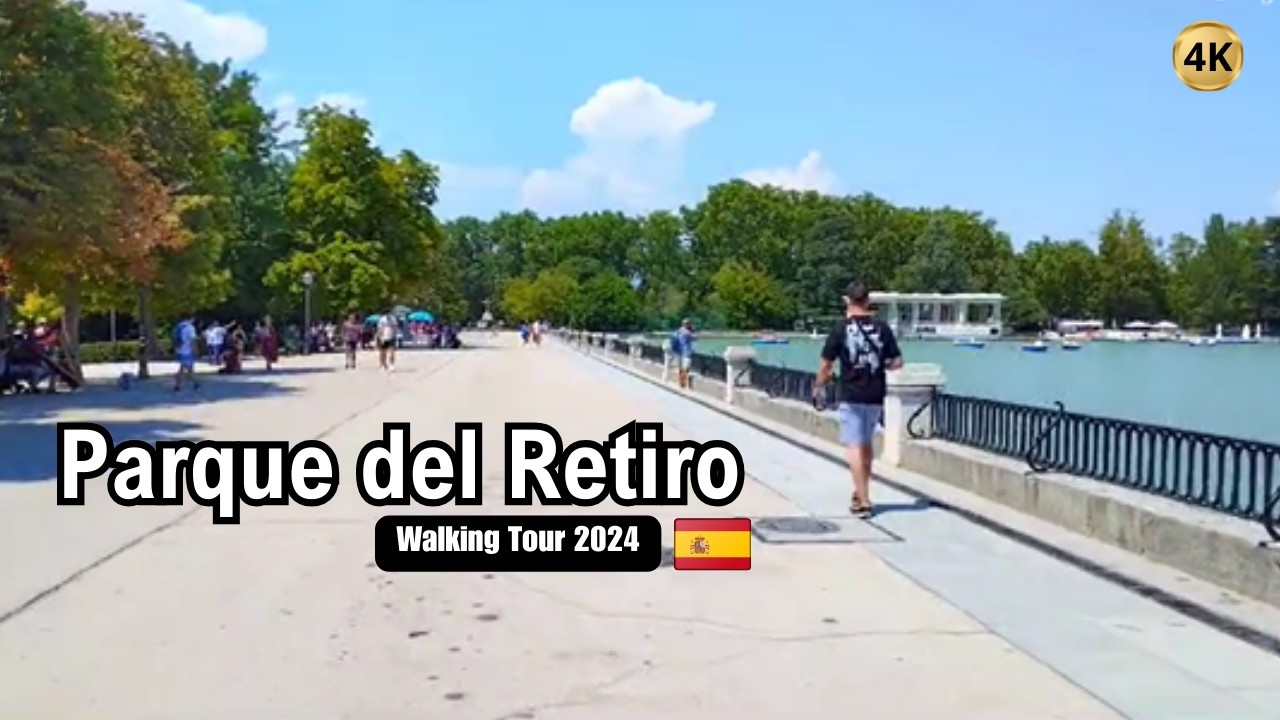 Walking Tour  4K  MADRID  Parque  del  retiro July  2024