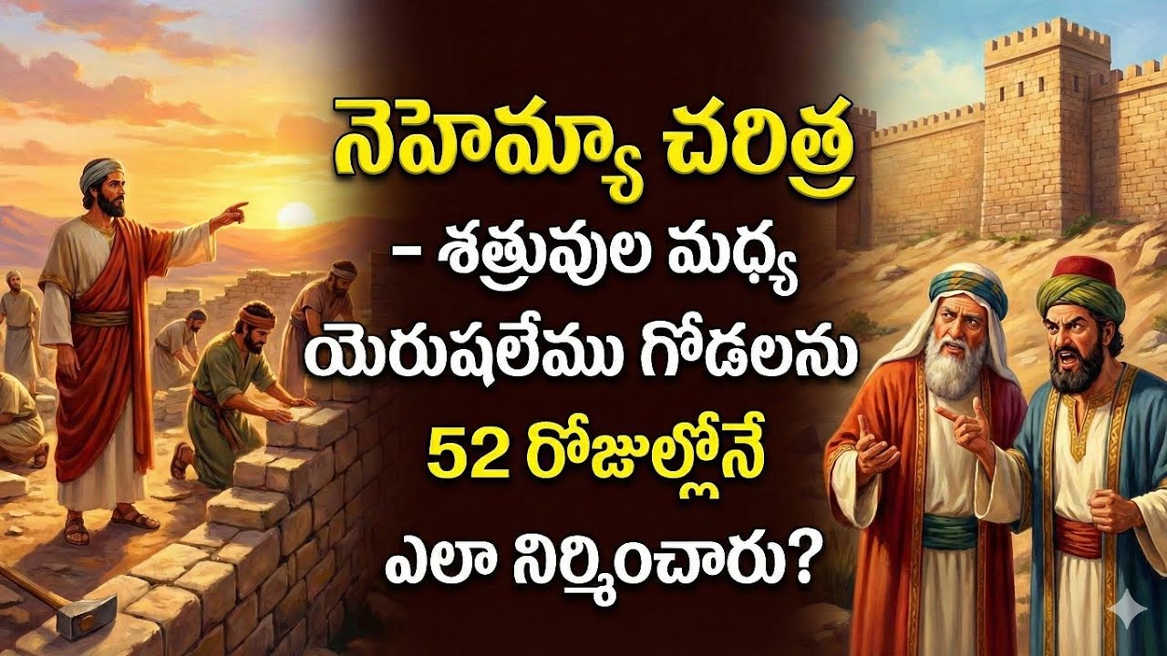  నెహెమ్యా చరిత్ర | 52 రోజుల్లోనే యేరూషలేము గోడలను ఎలా కట్టారు? | Nehemiah History in Telugu