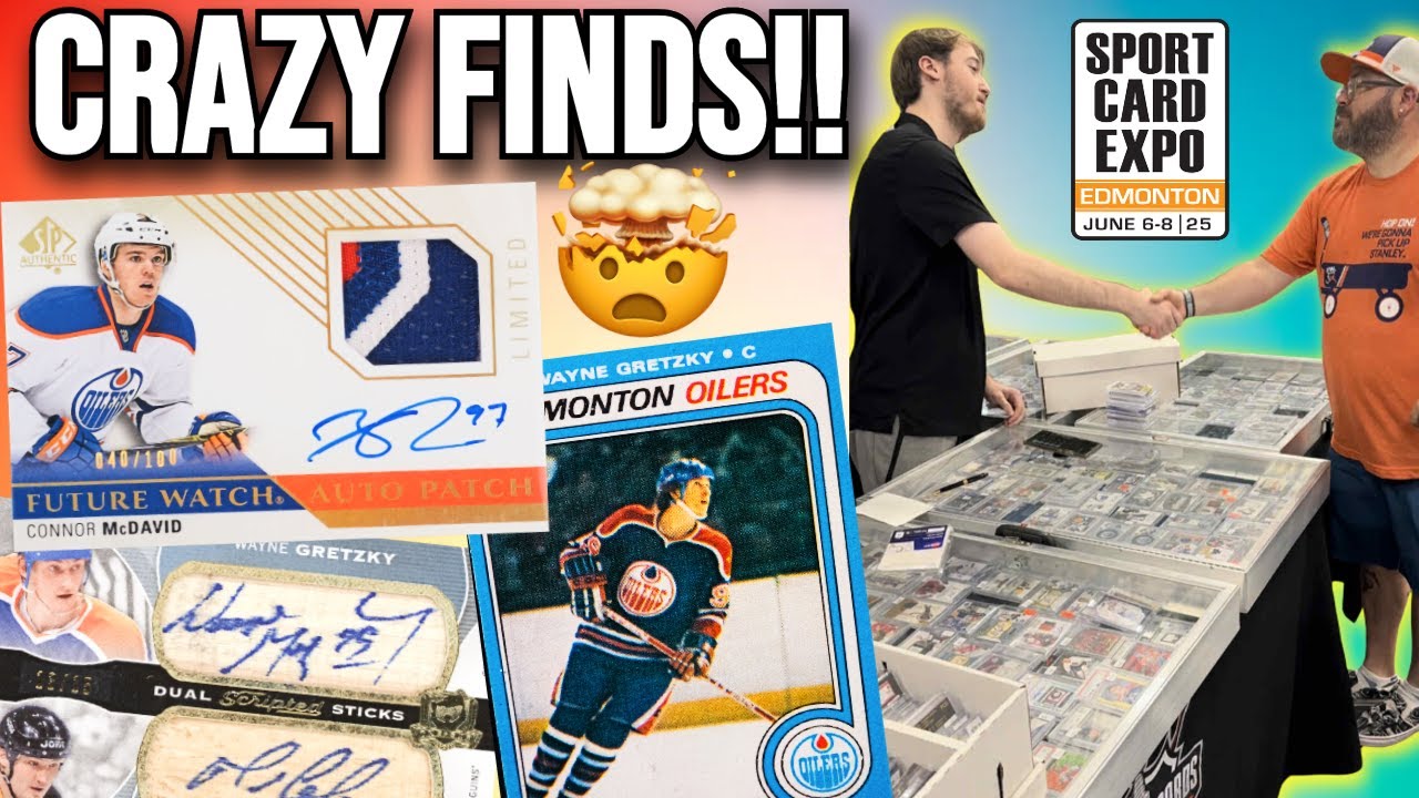 Searching For RARE Hockey Cards at the Edmonton Sports Card Show !!