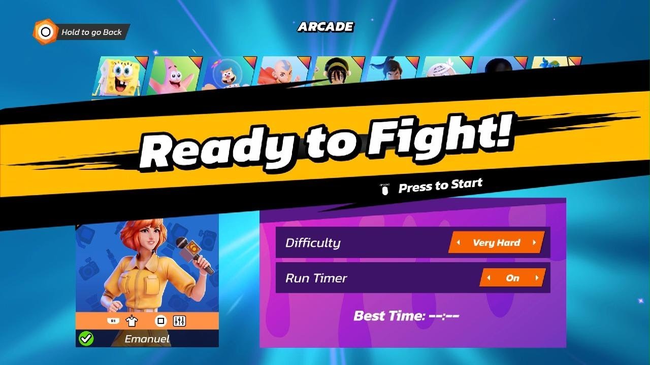 Arcade No Retrys Very Hard: April O'Neill Nickelodeon All-Star Brawl