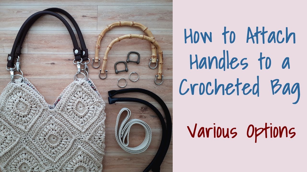 CROCHET: How to Add Handles to a Crochet Bag or Purse