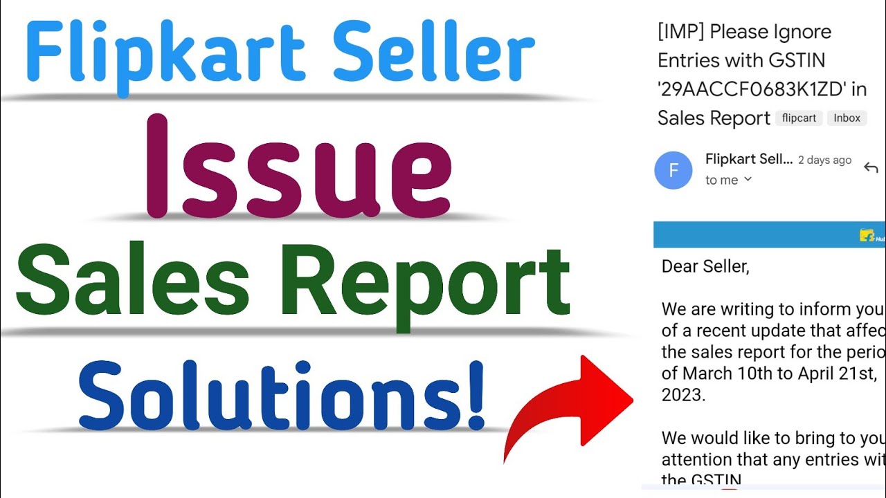 Flipkart seller issue in sales reports | Please Ignore Entries with GSTIN in Sales Report |