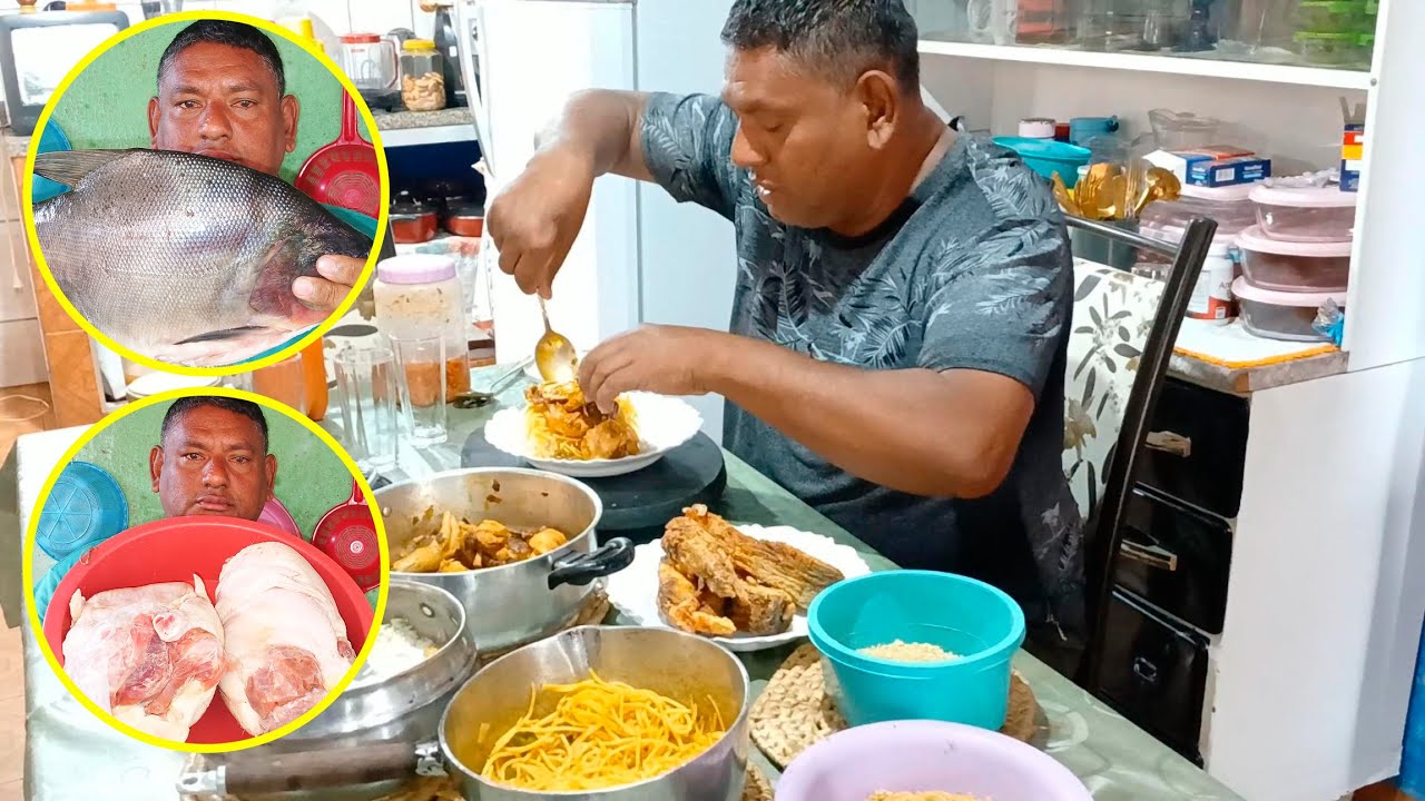 TAMBAQUI E FRANGO AO MOLHO, Fiz Essa Comida e Comi Tudo - Homem Guloso