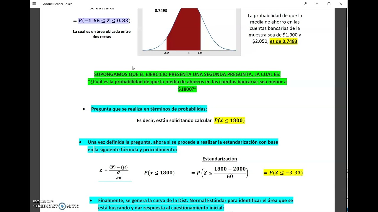 Distribución Muestral para una Media