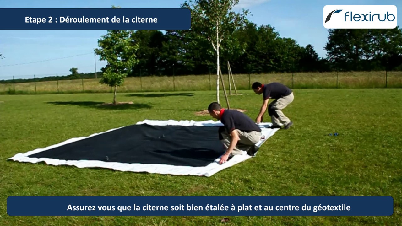 Installation d'une citerne souple en EPDM