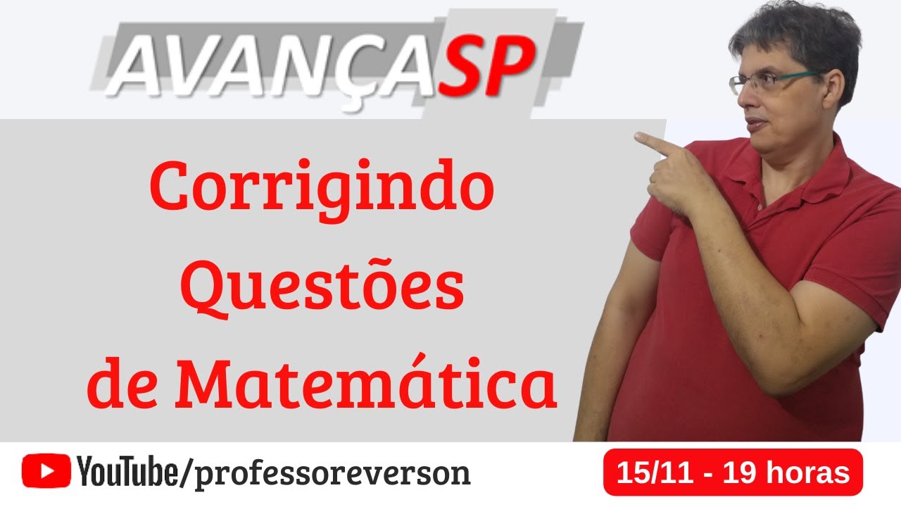 Live # 62 - 💥Banca AVAN&Ccedil;A SP - corrigindo quest&otilde;es de matem&aacute;tica 🚀🚀