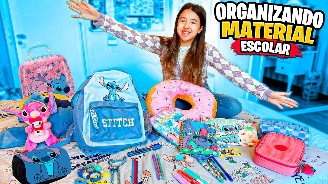 MATERIAL ESCOLAR DO STITCH PARA VOLTA AS AULAS | MARCELA JARDIM