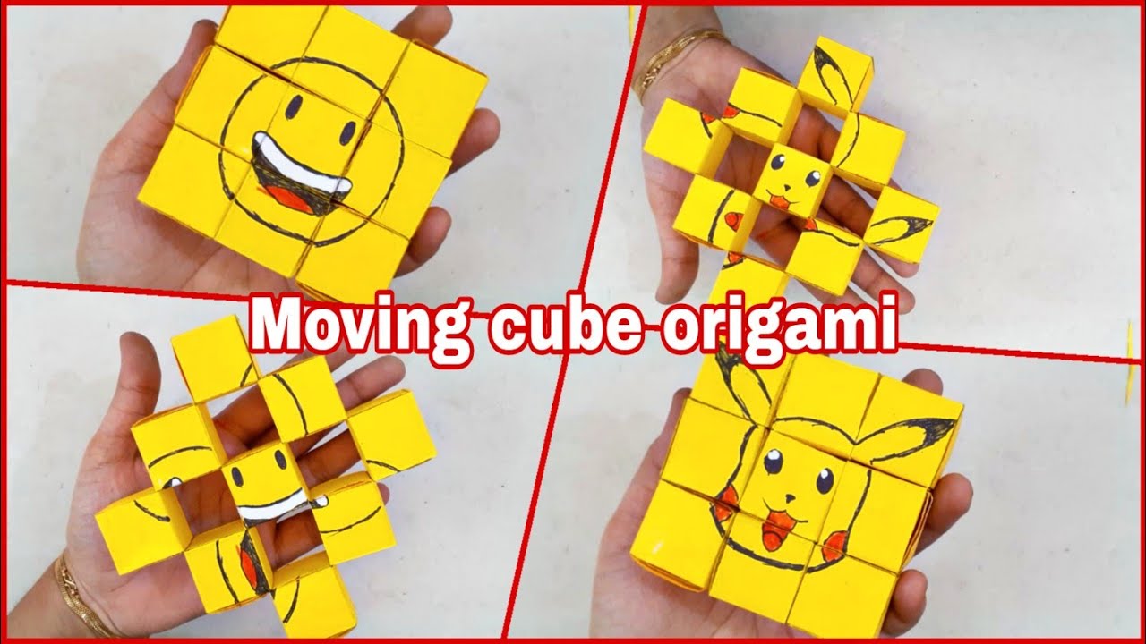 Moving cubes origami | DIY transforming cubes | Easy paper craft moving cubes