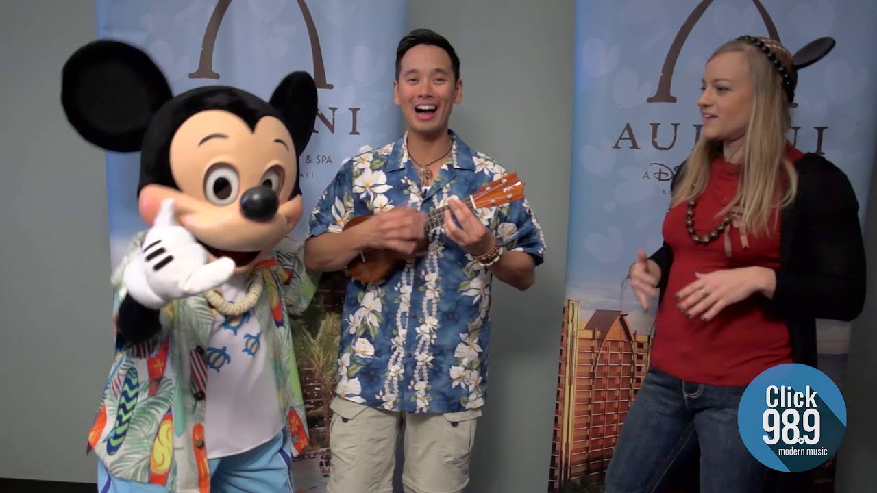 Mickey Mouse & Sam Visit The Click 98.9 Studio
