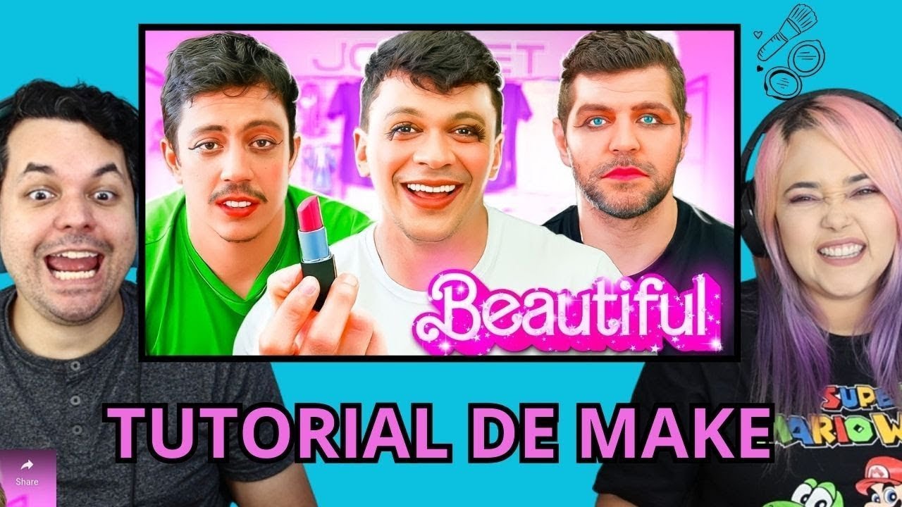 3 HUMORISTAS em um TUTORIAL DE MAKE 🥰💄🫦 (pra que serve cada produto?) Canal Canalha ‹ REACT ›
