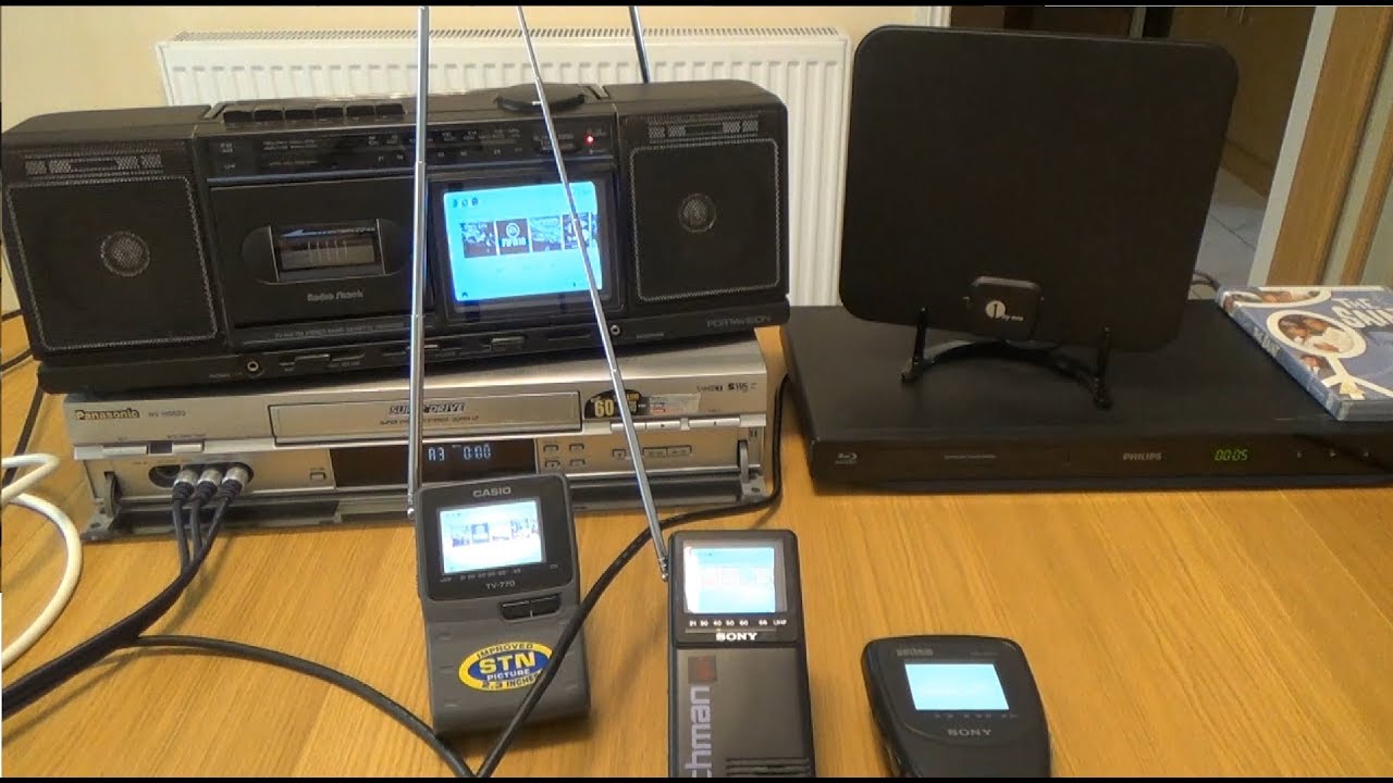 1980s-1990s Pocket Televisions working in 2018