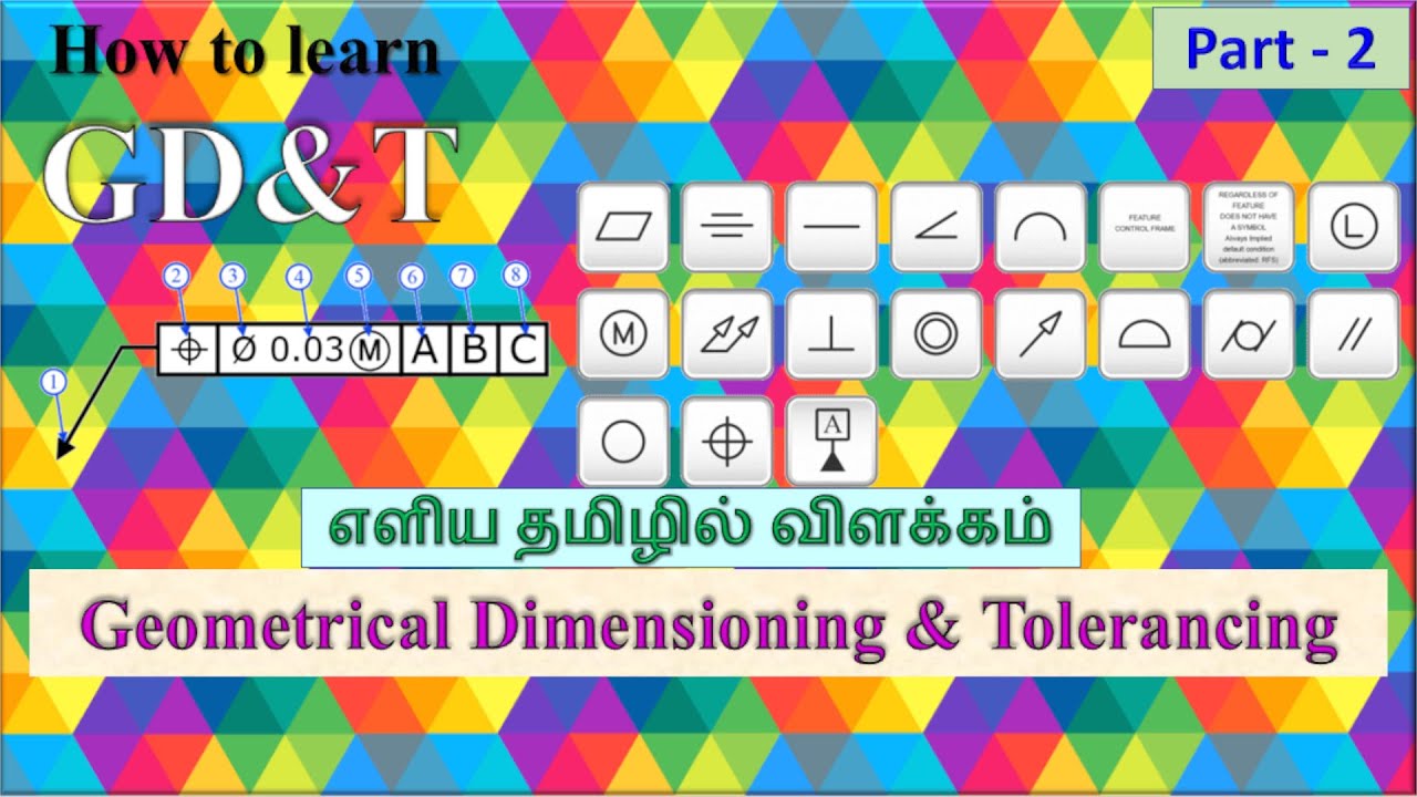 GD&T | Part -2 | what is GD&T symbols | geometrical dimensioning and tolerancing  | in Tamil