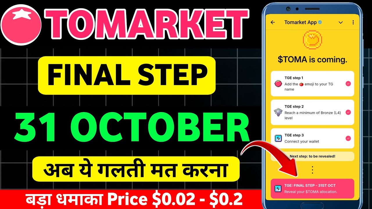 Tomarket Price Prediction || Tomarket Listing Date || Tomarket Airdrop Listing Date TOMARKET UPDATED