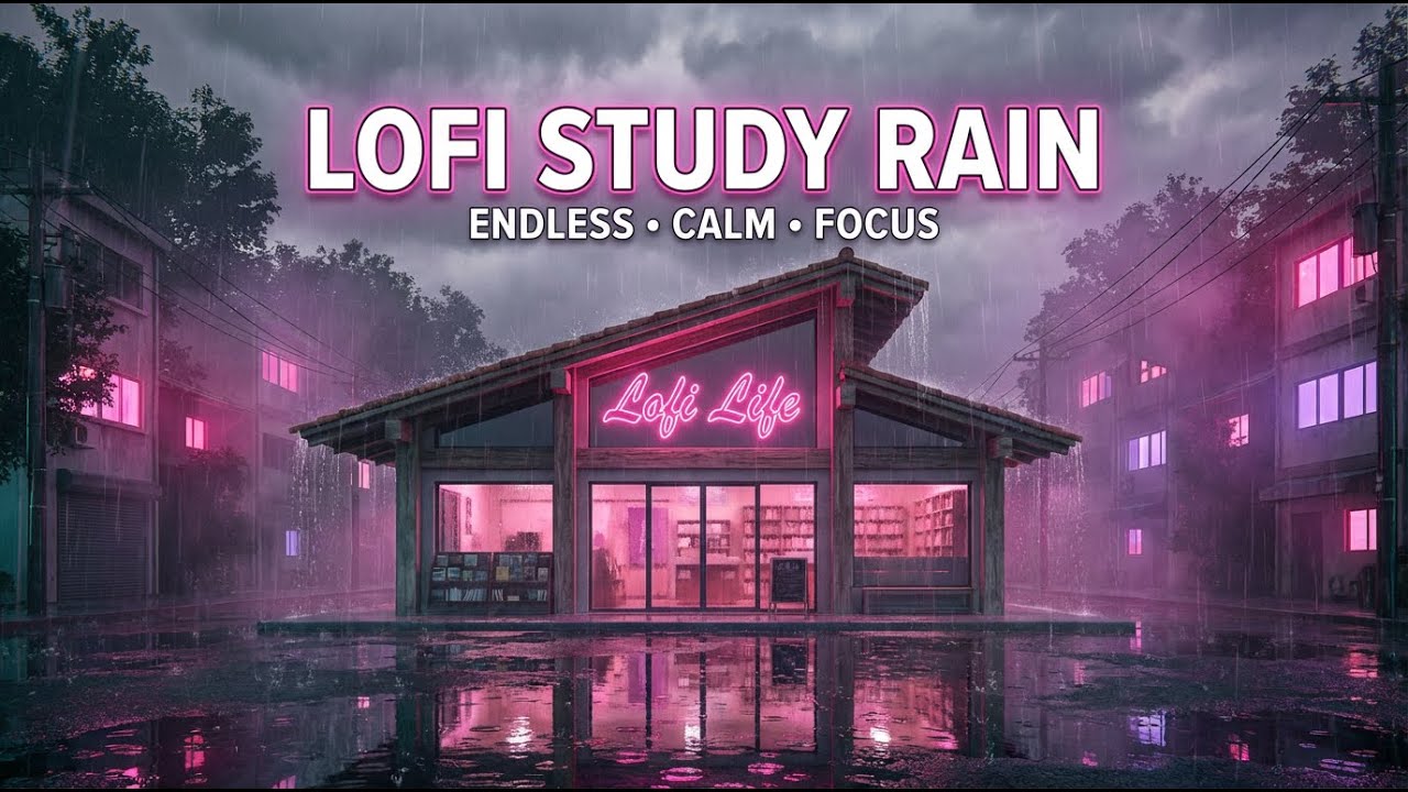 Lofi Study Rain ☔ Calm Beats for Focus & Late Night Study