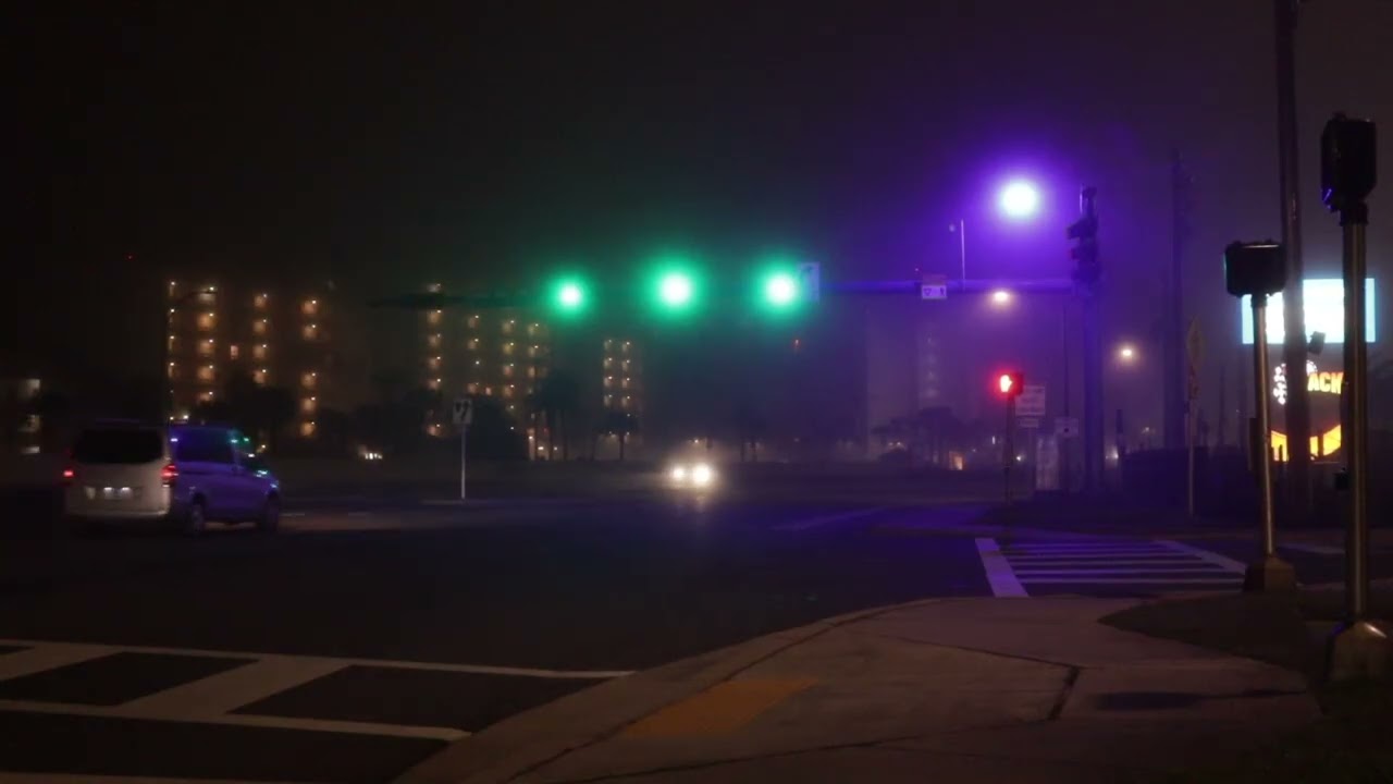 Florida When No One is Looking: Delaminated Street Lamps, Off Season Waterpark, Gulf Mist