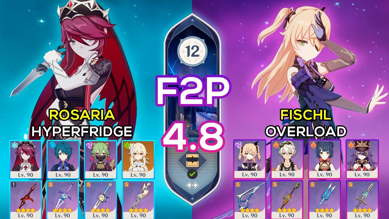 [F2P] Fischl Overload & Rosaria Hyperfridge | Spiral Abyss 4.8 | Genshin Impact