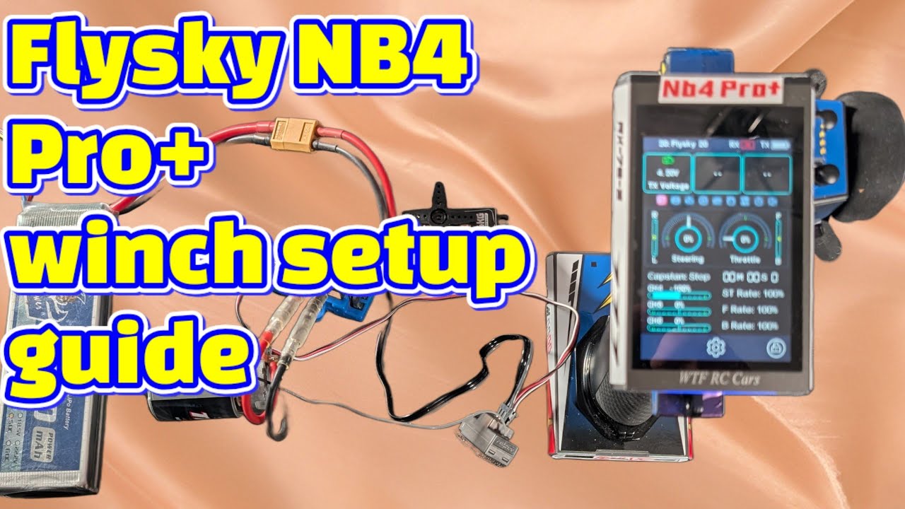 Flysky NB4 Pro+ winch set up.