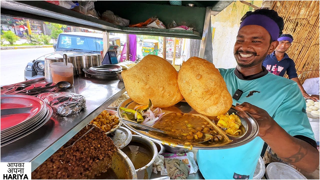 30/- Rs LEVEL 3000 Indian Food Nashta | Sabzi Mandi wale Chole Bhature, Lachha Paratha, Biryani