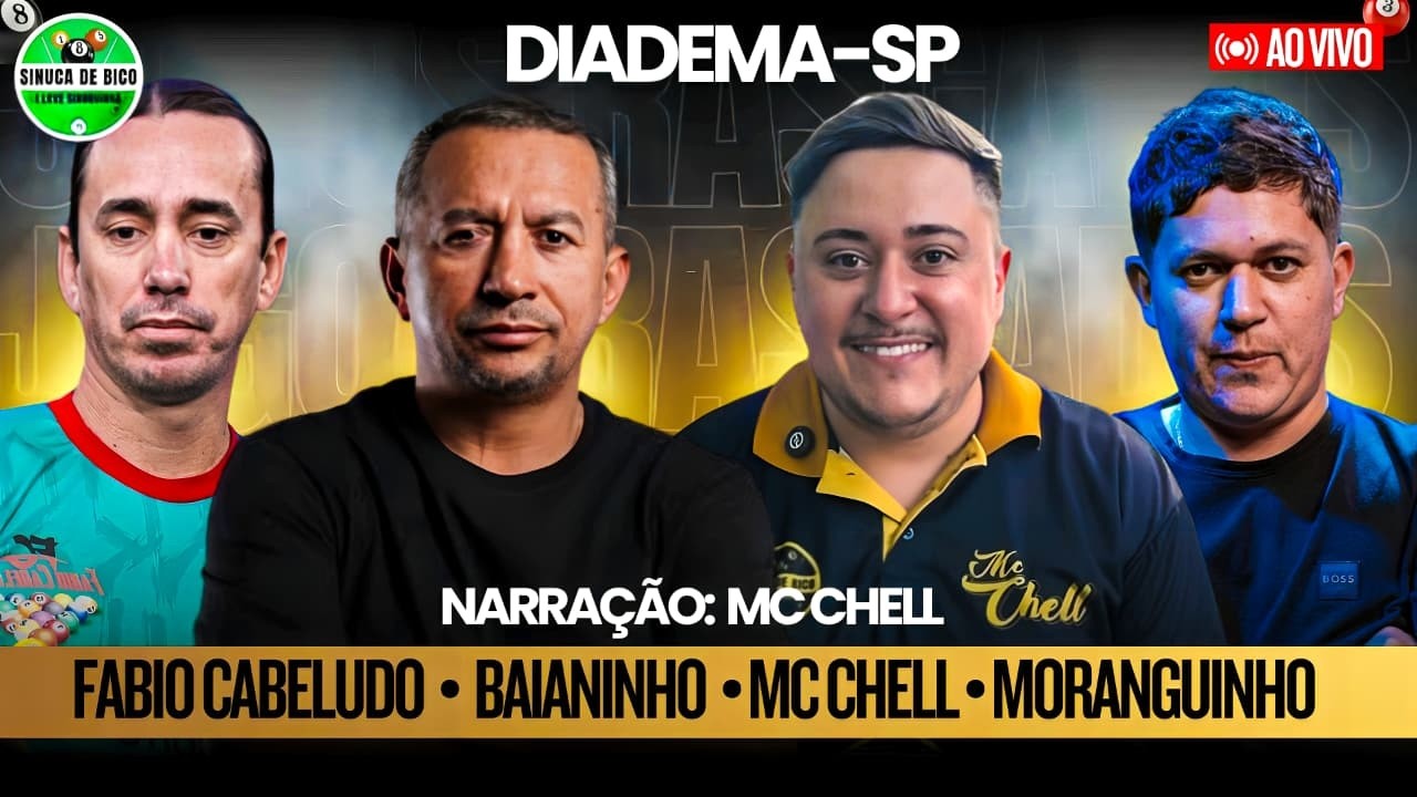11/03 - BAIANINHO, MORANGUINHO E FÁBIO CABELUDO SINUCA AO VIVO EM DIADEMA SP - MC CHELL #031