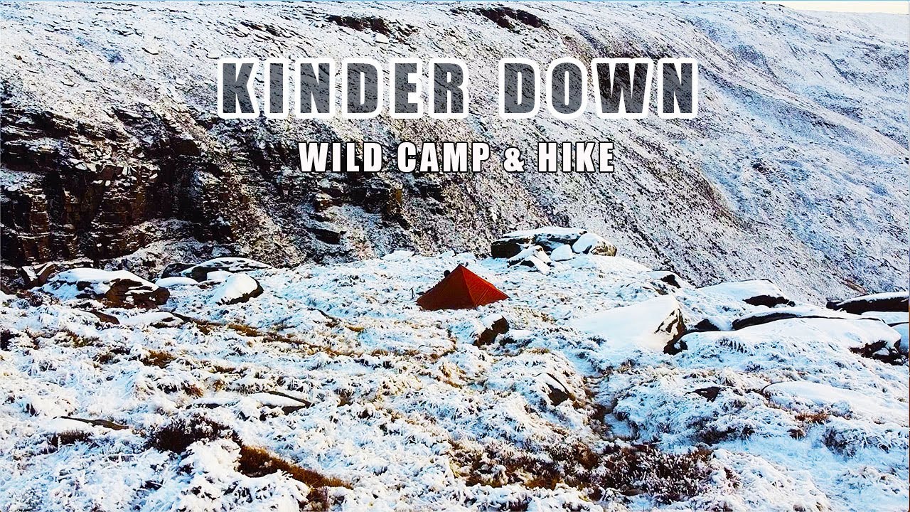 Winter Wild Camping at Kinder Downfall - Peak District - Solo Wild Camp & Hike