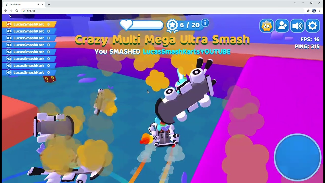 Smash Karts CRAZY COMBO!