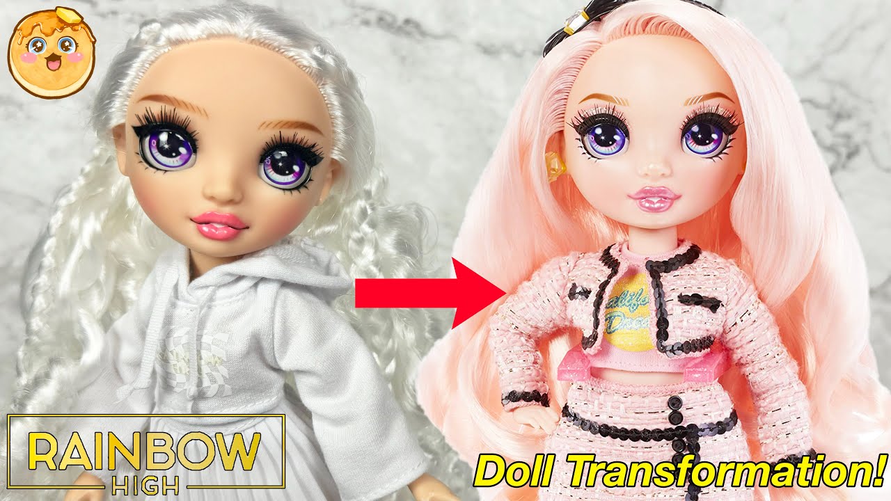 Turning A Rainbow High Watercolor & Create Doll Into BELLA PARKER!!!