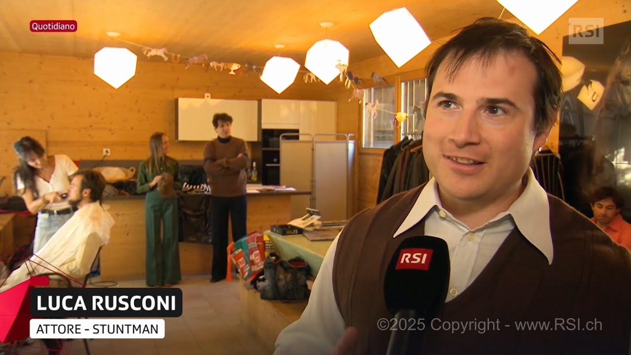 Luca Rusconi Belthazar sul set di 