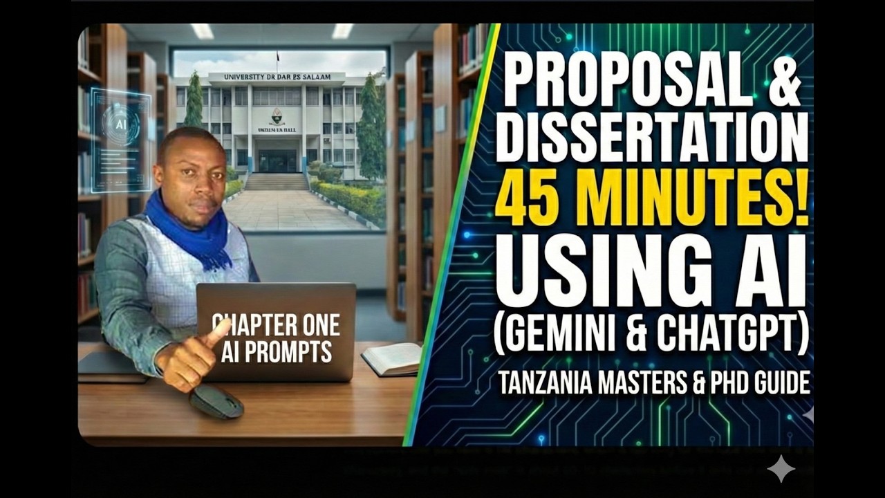 Part 2: Write Chapter 1 of Your Research Proposal with AI (Custom Prompts) | Masters & PhD Tanzania