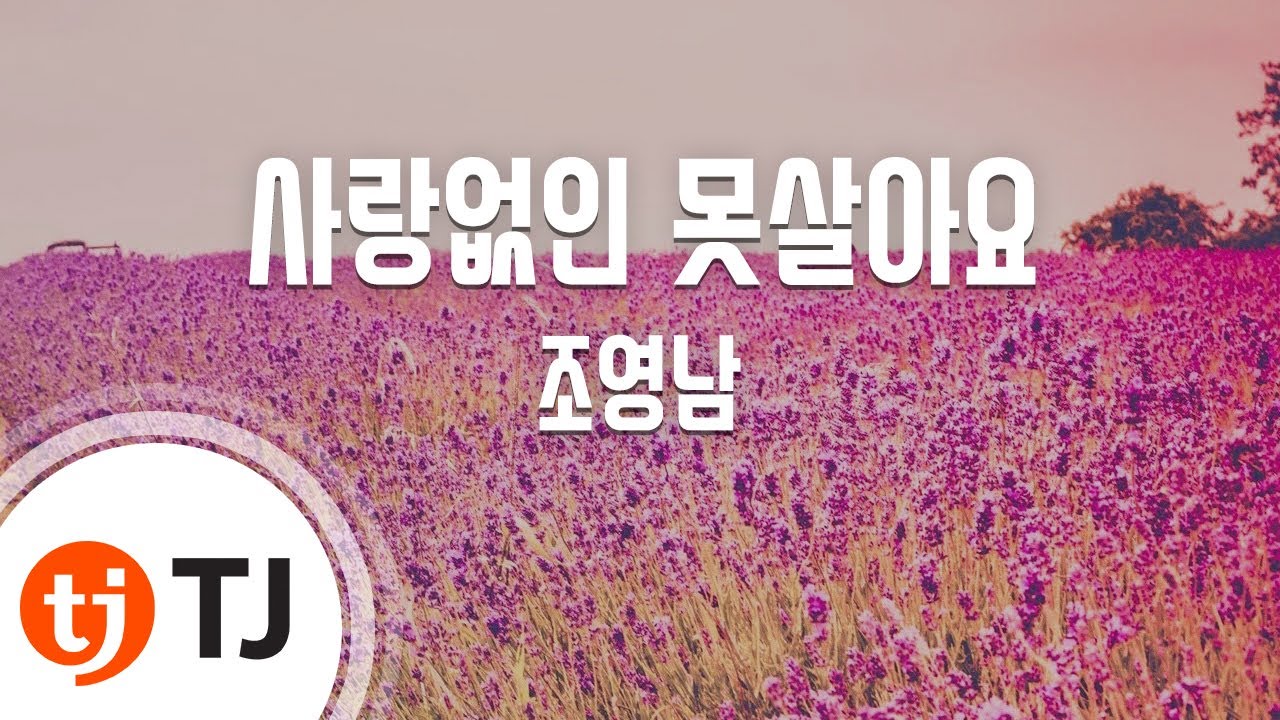 [TJ노래방] 사랑없인못살아요 - 조영남 / TJ Karaoke