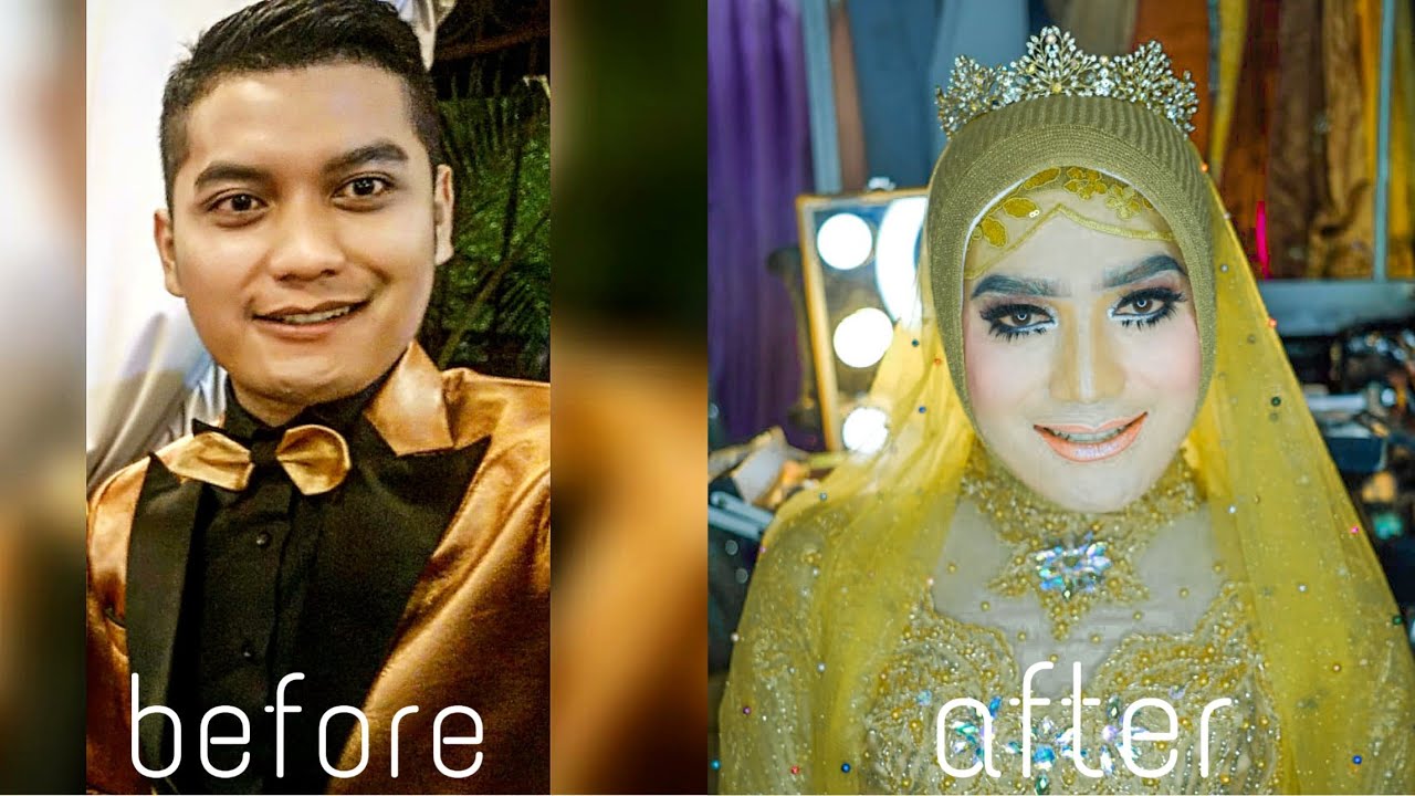 ANGGA MENJENK.  COWOK di sulap menjadi CEWEK CANTIK by AGNES SALON
