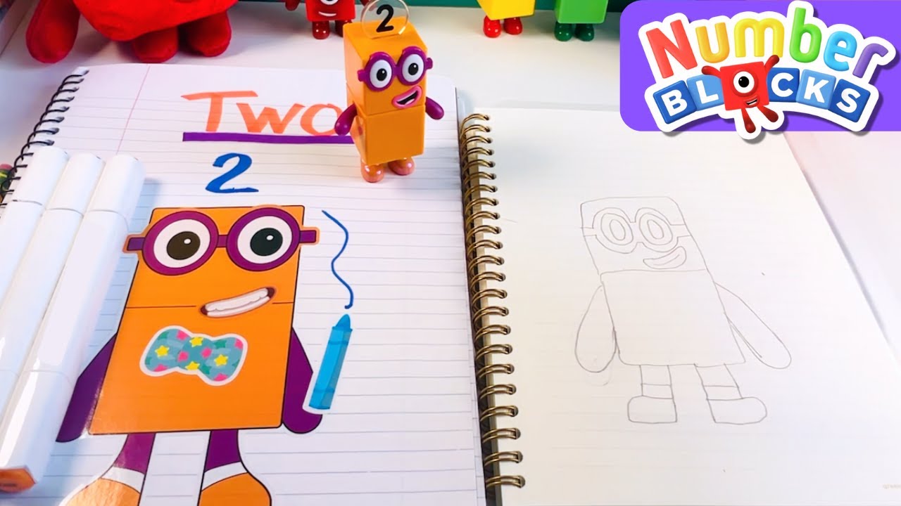 Как нарисовать и раскрасить Numberblocks | Научитесь раскрашивать Numberblock Один Два Три Четыре...