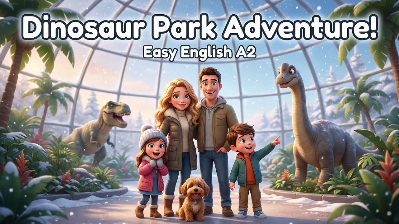 A Family Trip to the Dinosaur Park 🦖 | Fun & Educational English Story
