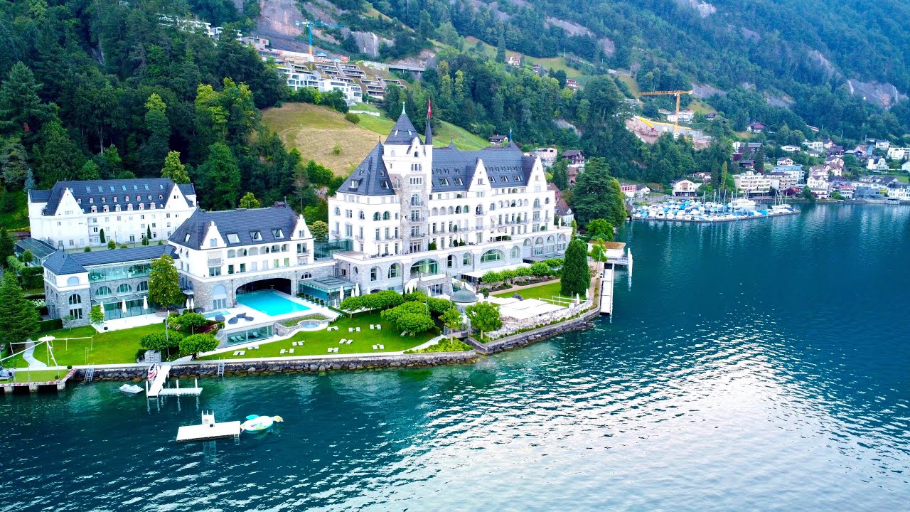 🇨🇭 Vitznau, Lake Lucerne, Luzern, Switzerland - Full HD Relaxing, Panoramic Drone