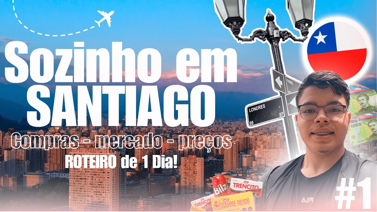 Sozinho em SANTIAGO: Palácio La Moneda, Compras no Mercado e ROTEIRO de 1 Dia - Nissin Trip Chile #1