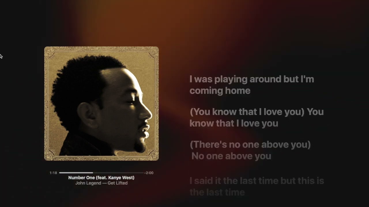 John Legend Number One Karaoke