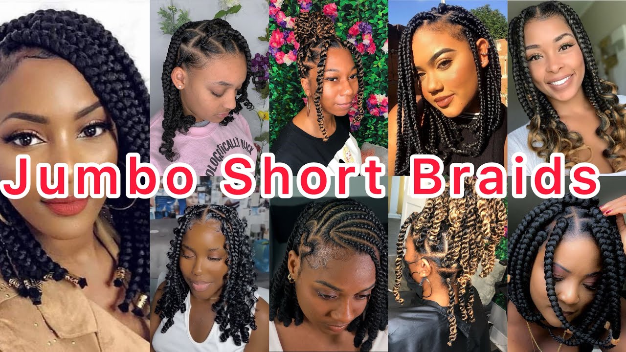 ‼️New Short Big Braids/Jumbo Box Braids Hairstyles Ideas For Black Women🔥
