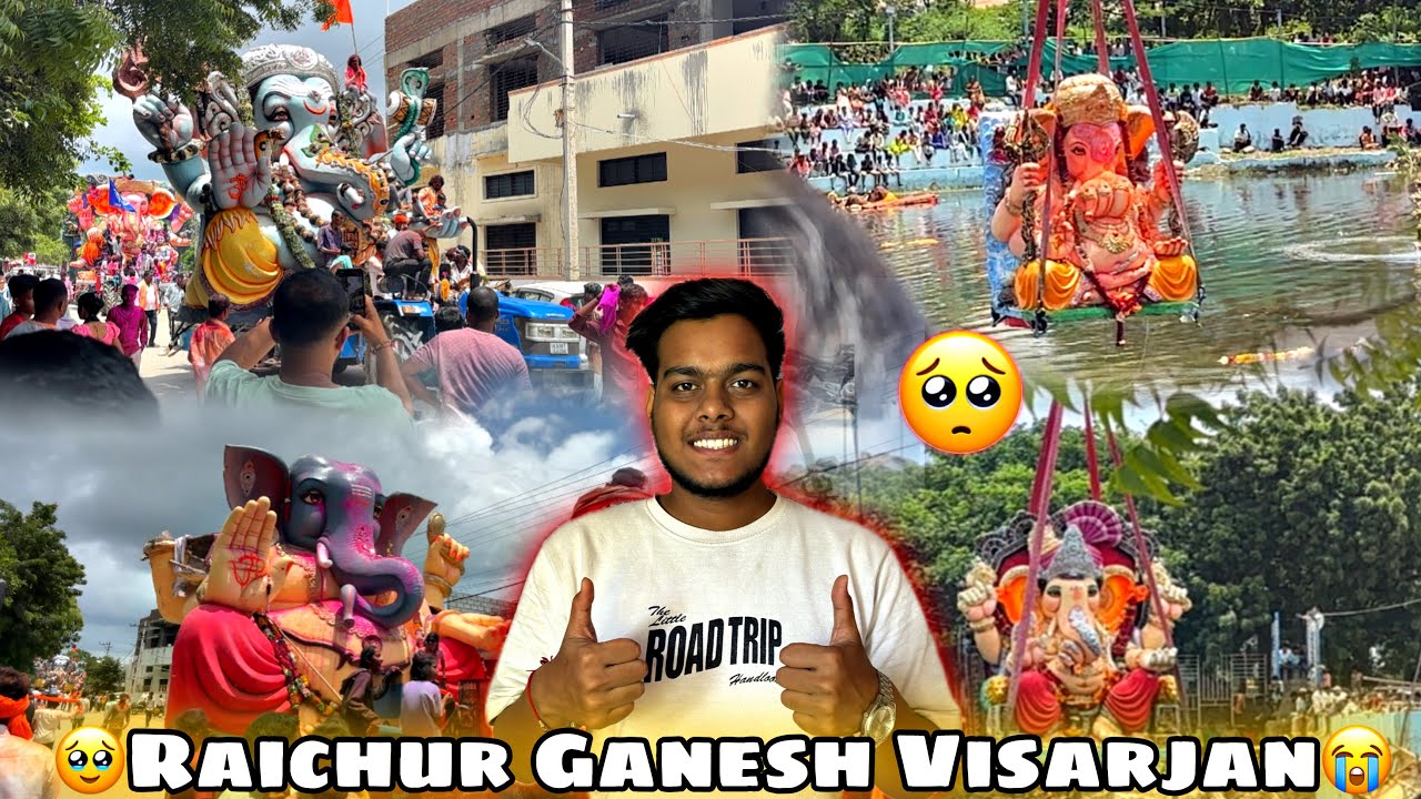 🥹Raichur 9 Days Ganesh Visarjan😭 || Manish Babu Vlogs 